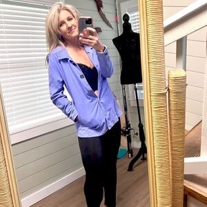 Fresh Produce,Cool Blueish-Purple Cardigan Sweater/Jacket, Button-Front, EUC, S